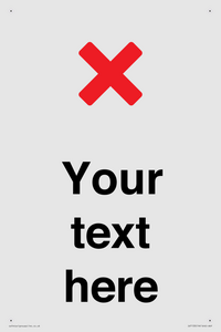 Custom plain background, red cross sign